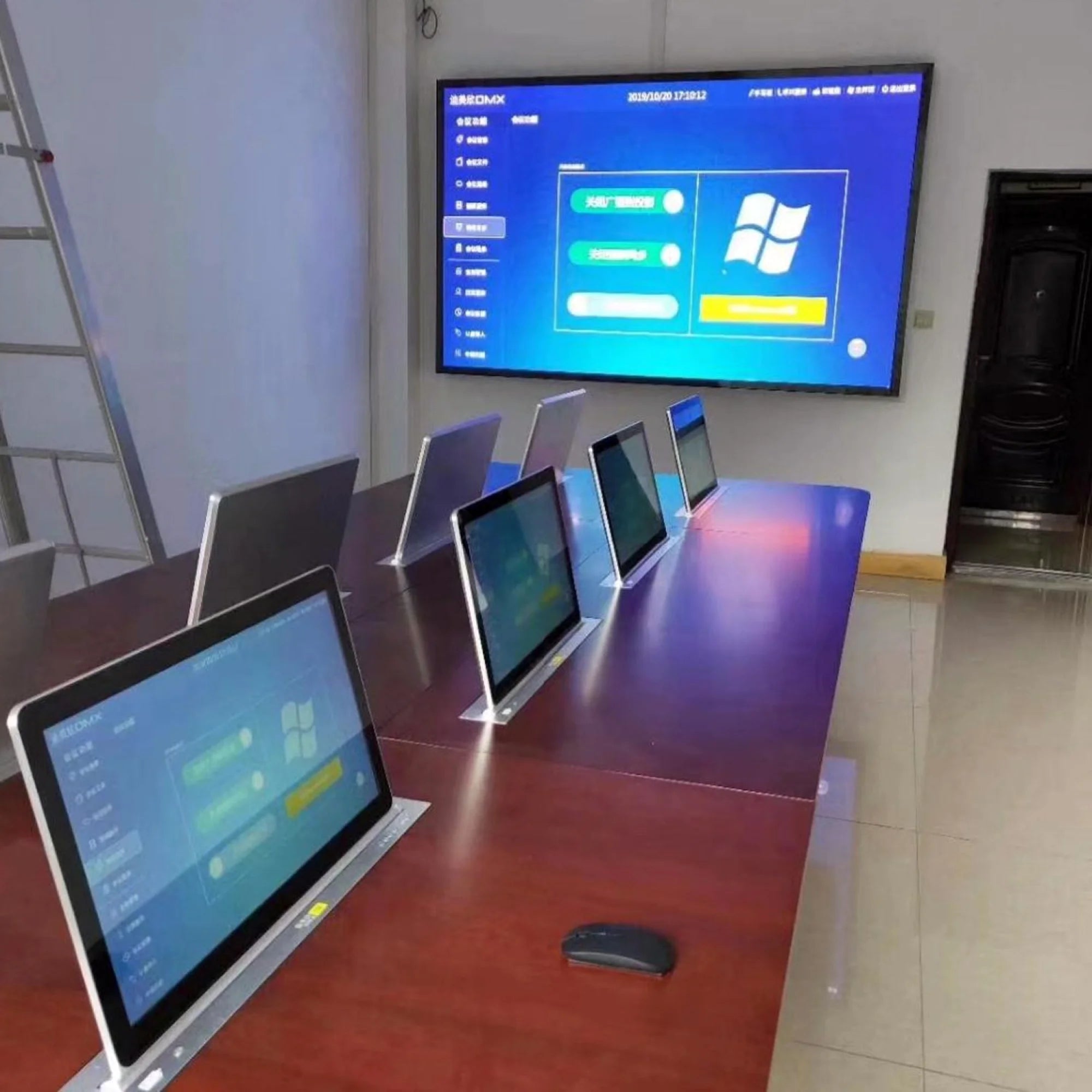 AML21.5 Dokunmatik Motorlu Monitör Kaldırmalı Toplantı Masası İstanbul Ofis Mobilya
