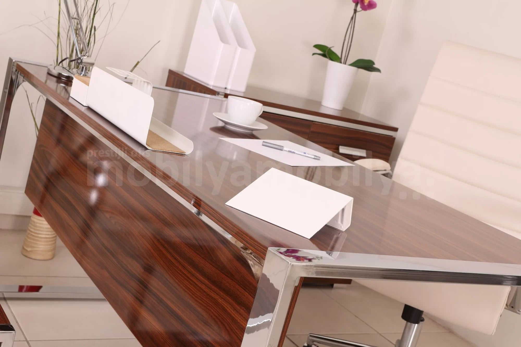 İstanbul Ofis Personel Masası Takımı Valante Hg.Ceviz Mdf ISTANBUL