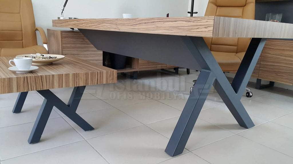 S Class Makam Masası Etejerli Samba Antrasit ISTANBUL-TSI
